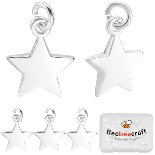 Beebeecraft 20Pcs Star Charms