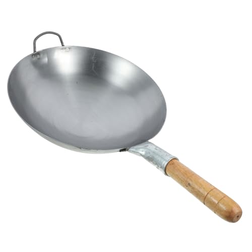 Wok grueso con mango para cocina y estufas a gas miniatura 1
