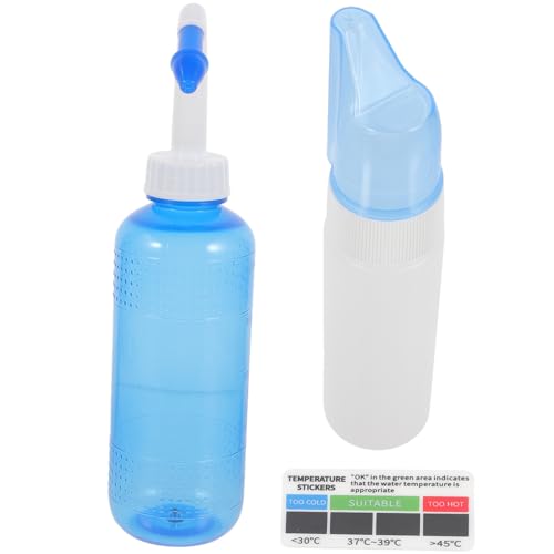 Ipetboom 1juego Lavado Nasal Portátil Para Adultos y Niño Niña Incluye Botella De Irrigación Sal De Lavado y Para Higiene Nasal Diaria y Alivio De Congestión
