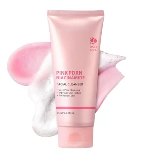 GOERTI Facial Cleanser PDRN Marshmallow Whip Cleanser | Deep Cleansing Foam for Pore Care Blackhead Care Uneven Skin Tone with Salmon Extract PDRN Low pH Hydrating and Nourishing Face Wash