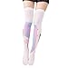 SzBlaZe Women's Cute Kawaii Thin Anime Print Over the Knee Socks Stockings (Pack of 1 Pair) (D.VA Print 1)