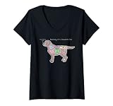 Damen Anatomie eines Schokoladenlabors T-Shirt mit V-Ausschnitt
