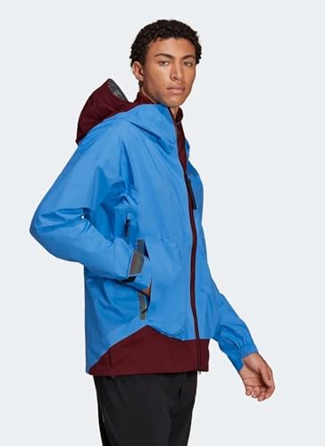 Adidas Men's Terrex MYSHELTER Gore-Tex Active Rain Jacket, Shock Blue/Shadow Red2