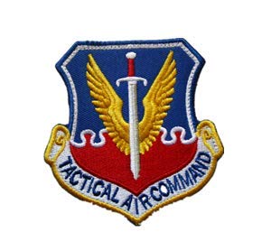 Tactical Air Command USAF TAC Vietnam War Era Sword Wings Tactical Embroidery Patch Hook & Loop Morale Patch Military Patch for Clothing Accessory Backpack Armband