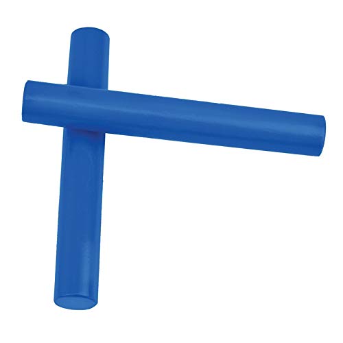 A-Star Blue Wood Claves, 20cm - 2Pcs/Pair - Handheld Rhythm Sticks, Wooden Percussion Instrument