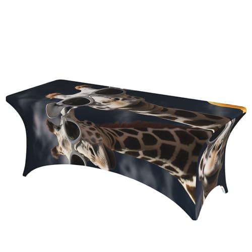 Nappe de table rectangulaire imperméable et infroissable en élasthanne stretch 1,8 m - 2