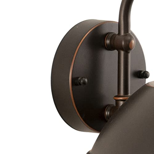 Vaxcel Farmhouse Outdoor Porch Light - Harwich 10" Oil Rubbed Burnished Bronze Coastal Wall Sconce With Clear Seeded Glass Shade, Indoor-Outdoor Barn Lighting For Garage, Front Door, Patio, Entryway #TOP1