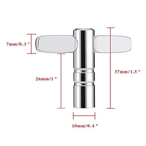 Drum Keys 4 Pack 2 Drum Tuning Key & 2 Continuous Motion Speed Key For Drummers Percussion Instruments Universal #TOP2