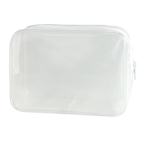 Neon White Clear Pouch Small Makeup Bag, 7