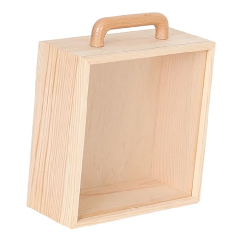 WEKADRIN ウッド製ジュエリーケース 透明蓋付き 収納ボックス アクセサリー整理用 持ち運び便利 プレゼント包装対応 家用ディスプレイ兼用