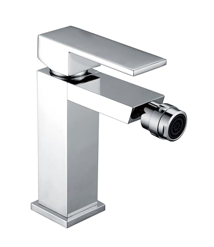 IMEX - Grifo Bidet | Grifo Monomando Bide para Baño | Grifo de Bidé con Mezclador de Agua Caliente y Fría | Griferia Bidet | Instalación Fácil | Serie Valencia | Color Cromado
