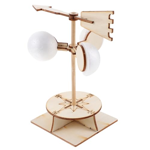 Milisten Kits de Ciencias educativas Exterior Juguetes de Tallo Educativo para ensamblar Juguete DIY Juguetes de Veleta de Viento experimentos de Bricolaje de Madera
