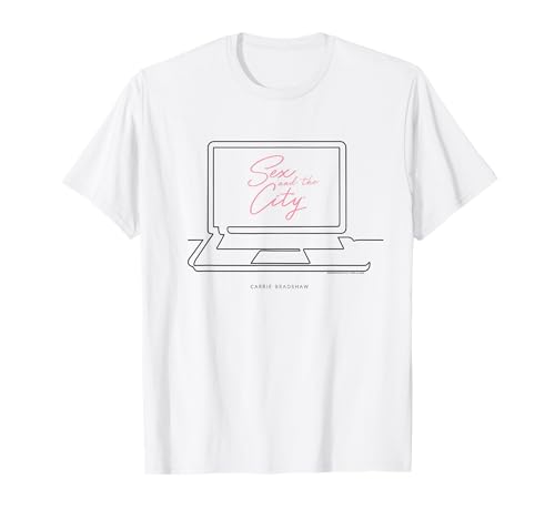 Sex and The City Carrie Bradshaw Laptop Design T-Shirt