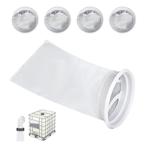 elthmpr 4 Stück Filter Deckelfilter IBC Tank Filter Regenwasserfilter - Filters aus Nylon für Regenwassertank IBC Tank Zubehör Abwaschbar IBC Ersatzfilter für IBC Container Regentonnen