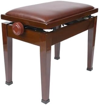 Adjustable Piano Bench Stool with Quick Adjustment in Walnut