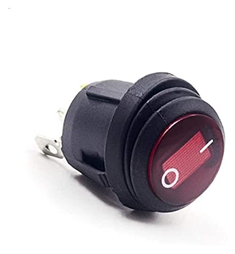 Interrupteur KCD1 rond étanche DC12V jaune avec témoin lumineux LED EZZON