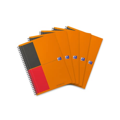 Lot de 5 cahiers Oxford Ligné B5 orange fournitures écriture