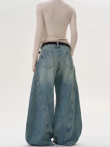 Men's Jeans American Vintage Oversized Curved-Leg Denim Pants Loose-Fit Trouser for Men3