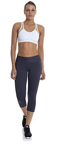 Calça Legging Panturrilha Arella Cinza e Branca (G)