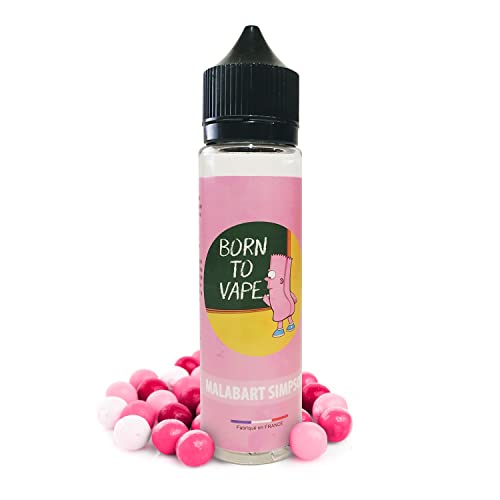 Liquide pour cigarette électronique - Bubble Gum - Born To Vape - 50ml - Malabart S' - Sans Tabac et sans nicotine. + goodies Born To Vape