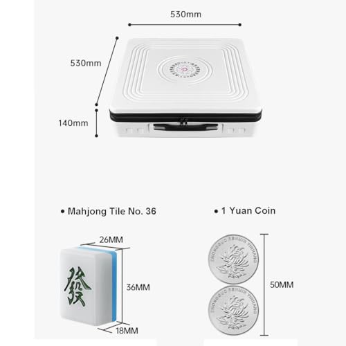 Mesa portátil automática de Mahjong 53 cm con 144 piezas miniatura 2