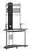 Calico Designs Arch Tower Corner Computer Tower Multipurpose Home Office Computer Writing Desk - Silver / Black, 50510