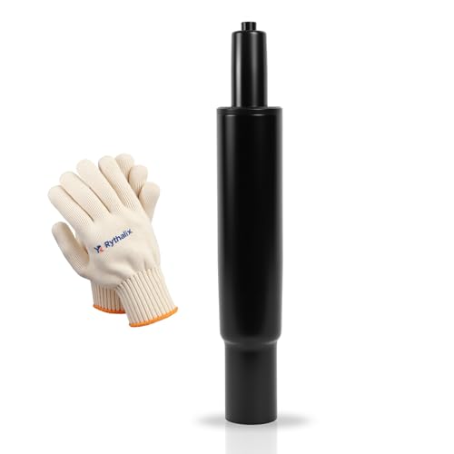 Rythalix 5.5 Short Office Chair Cylinder Replacement - Heavy Duty 1000lbs Class 4 Hydraulic Lift with Silent 360 Rotation Universal Fit for Sinking Desk/Gaming Chairs