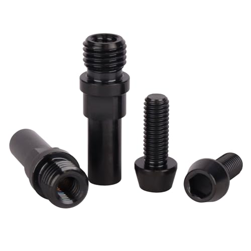 Image of Titanium Ti V-Brake Bosses Bolts, M10x1.25mm & M6x16mm Screws, for Bicycle (Black, 2pcs M10+2pcs M6)