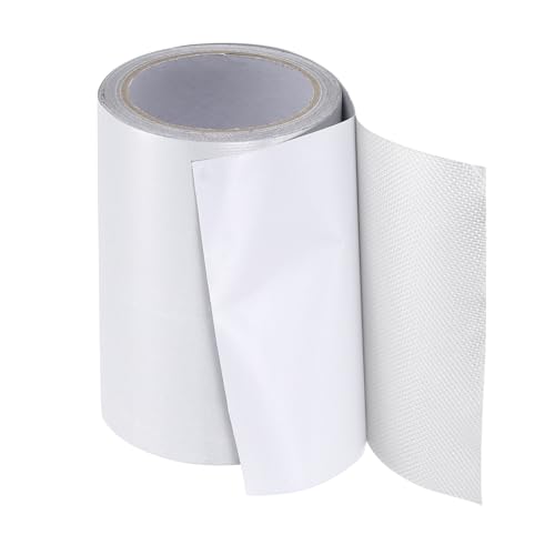 Image of PATIKIL Awning Repair Tape 6 inch x 26ft Waterproof Canvas Tape High Adhesive Tear Repair Patch Kit for PVC Tarpaulin Tent Awning Fabric RV Sail Boat Cover, White