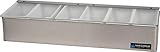 San Jamar B4186L Stainless Steel Non-Chilled Garnish Tray with Plex Lid, 18' Width x 3-1/2' Height x...