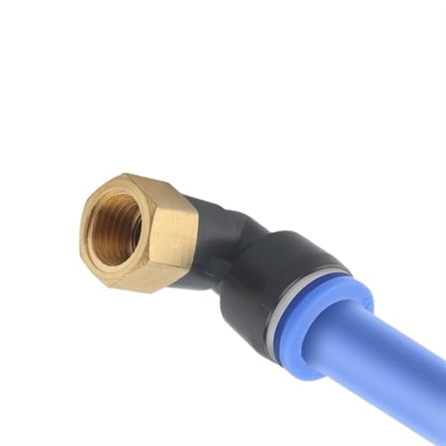 Manguera OD 10mm conector de codo de aire con rosca hembra 3/8 para unión de tubos 6