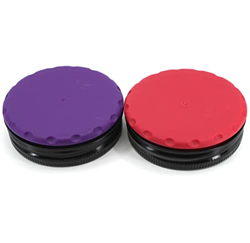 BuddyJar Two-Pack, Herb Storage, Smell Proof Portable Stash Jar (55ml, 1.8 fl. oz.), Set of 2, Red and Purple - Image 7