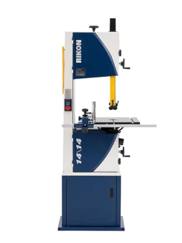 Rikon 14″ Deluxe Bandsaw Model 10‑1414 – 1‑3/4 HP Dual‑Voltage (115/230 V) with Full 14″ Resaw Capacity, Dual Dust Ports, Cast‑Iron Table, Quick‑Adjust Fence & Tool‑Less Blade Guides