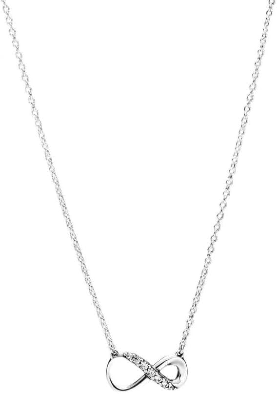 PANDORA Sparkling Infinity Collier Necklace - Stunning Women's Jewelry - Gift for Her - With Gift Box - 19.7"