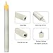 5plots 9.5 Inch Wax Flameless Dancing Flame Taper Candles with Moving Wick and Timers (NOT Remote), Battery Operated LED Taper Candles for Easter, Dinner Table Centerpieces, Party, Set of 6
