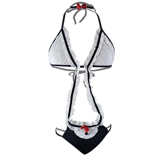 Image of MYZA Unisex Lingerie Bow Tie Bikini Briefs Gentleman Roleplay Costume