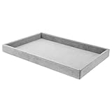 ORFOFE Bandeja Organizadora Rectangular para Joyas Gris Grande Diseño Creativo Hielo Soporte para Collares Anillos Pulseras y Pendientes Exhibidor Decorativo para Dormitorio y Tienda