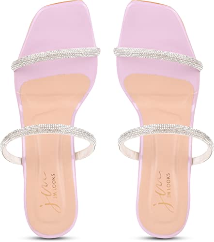 Image of JM LOOKS Women Slim Solid Comfortable Sole Kitten Heel Sandals For Womens & Girls IRF-108-X