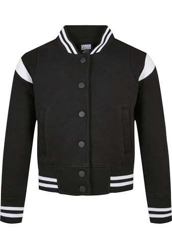 Urban Classics Mädchen Jacke Girls Inset College Sweat Jacket black/white...