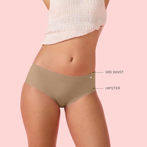 Image of Enamor Innovations Invisi, All Day Comfort, Mid Waist Hipster Panty for Women - No Visible Panty Lines, Sweat Wicking, Free Cut, Full Coverage - PH40