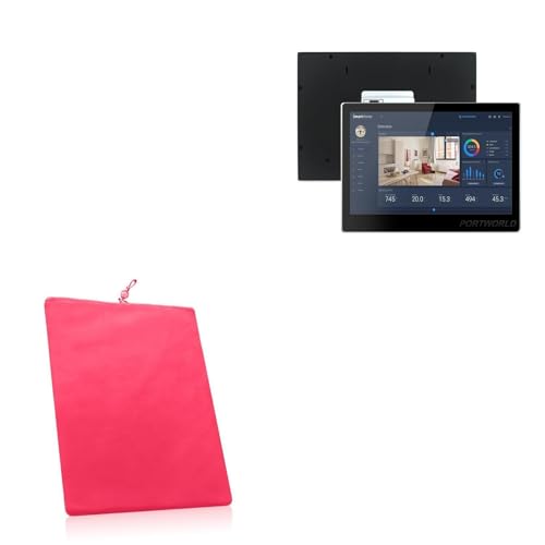 BoxWave Case Compatible with XMSJ in-Wall Smart Touchscreen 10.1 - Velvet Pouch, Soft Velour Fabric Bag Sleeve with Drawstring - Cosmo Pink