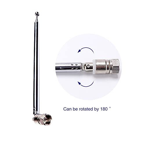 VooGenzek 7-Section Telescopic DAB Radio Aerial Antenna, FM Aerial Indoor Antenna 75 Ohm - Image 4