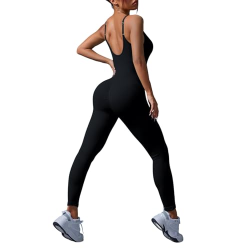 Mono de entrenamiento sin costuras con compresión acanalada para fitness y running