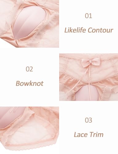 FEOYA Men’s Sissy Hiding Gaff Panty Shapwear Lace Transgender Underwear Mesh Crossdressing Boxer Briefs2