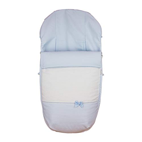 Saco Silla de Paseo Universal Rosy Fuentes- Saco Carrito Bebé - Funda de silla de paseo - Equipado para ser Ajustado perfectamente 0-celeste