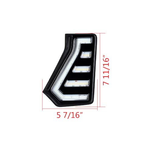 Driver Passenger Sides LED DRL Switchback Turn Signal Daytime Running Lights Assembly Replacement for 2024-2025 Toyota Tacoma SR5 SR TRD Pro Off-Road Sport Extended Crew Cab Pickup