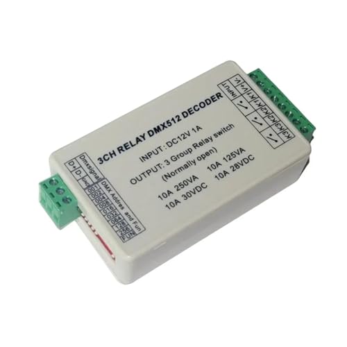 Décodeur DMX512 3 canaux relais de sortie commutateur LED DC12V pour régie