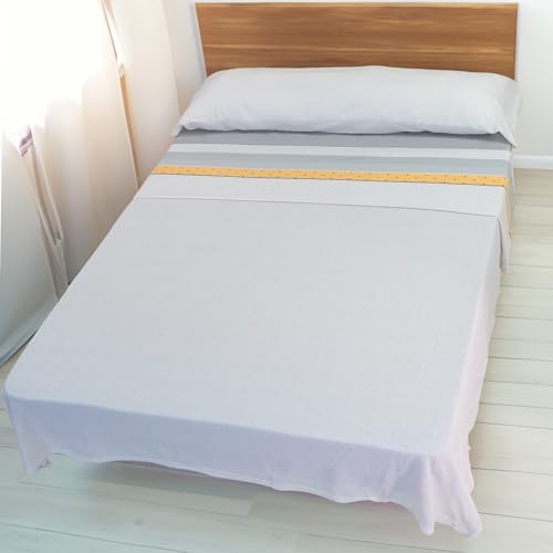 Conjunto de Sábanas Térmicas Pirineo 3 Piezas para Invierno - Microfibra Cepillada Premium, Incluye Sábana Bajera Ajustable, Encimera y Funda de Almohada - Color Punto Amariilo, Cama de 135 x 190cm