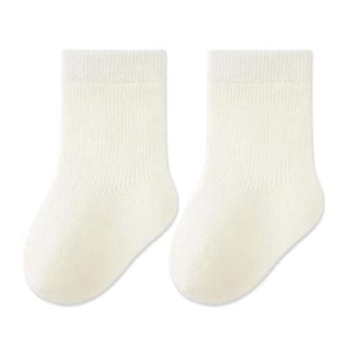 Halilo Baby Girls Toddler Socks Solid Color 5 Pairs Spring Autumn Kids Crew Socks4