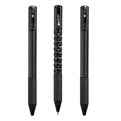 Set de 3 bolígrafos geométricos deformables color negro
